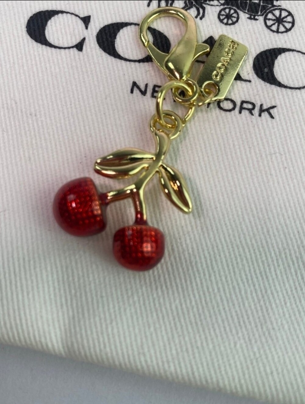 COACH Mini Cherry Charm - Picture 2 of 3